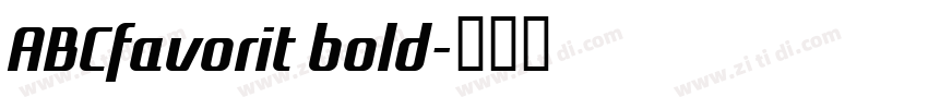 ABCfavorit bold字体转换